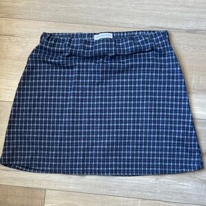 Urban Outfitters Blue Checkered A-Line Skirt